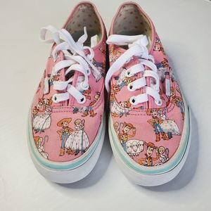 Van Sneakers Disney Pixar Toy story woody and bo peep pink sz 5.5